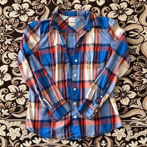 Plaid Shirt - Blue and Orange